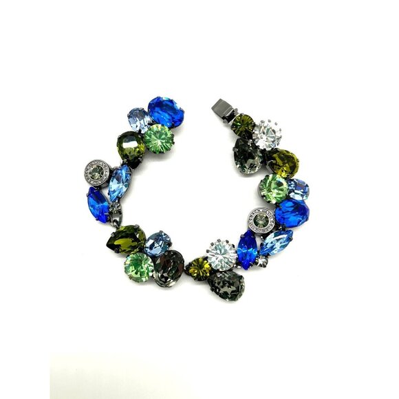 Coach Swarovski Crystals Bracelet Michelle Trachtenberg Multicolor Beads 7 In - Picture 2 of 16